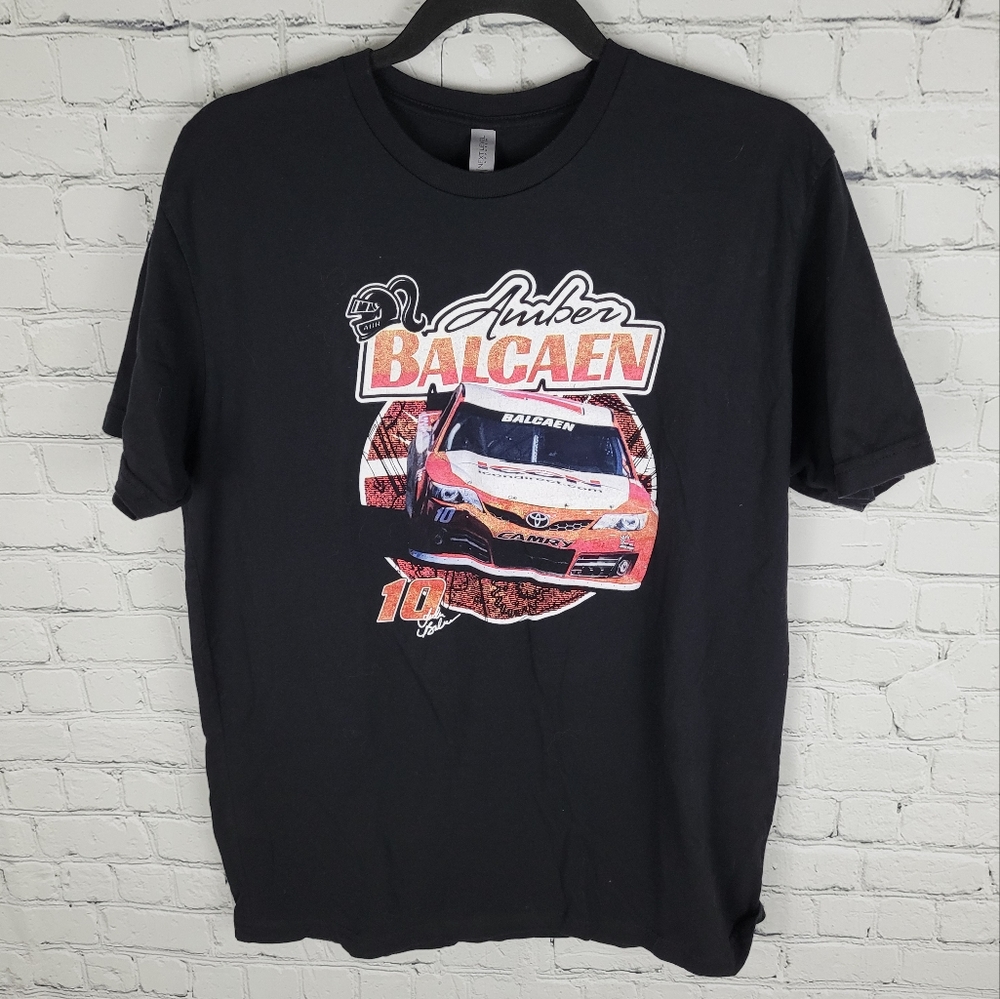 AMBER BALCAEN | #10 stock car racing tee short sleeve t-shirt
